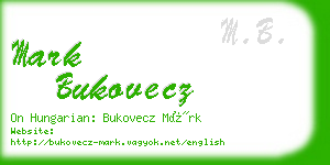 mark bukovecz business card